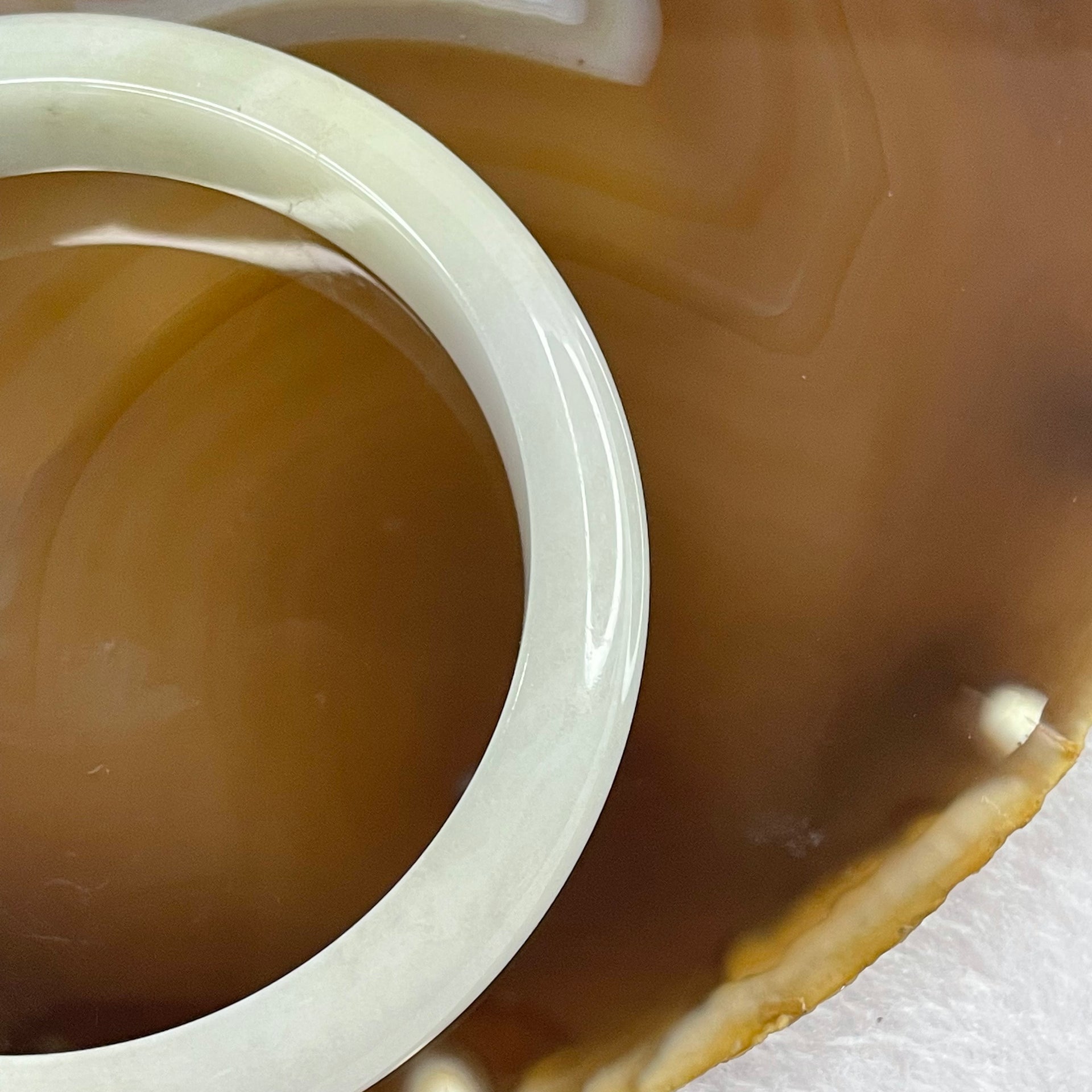 Type A Lavender Jade Jadeite Bangle 52.98g inner Dia 57.6mm 13.0 by 7.6mm (External Line) - Huangs Jadeite and Jewelry Pte Ltd