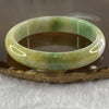 Type A Green, Yellow, Lavender and Brown Jade Jadeite Oval Bangle 38.30g inner Dia 55.1mm 12.3 by 6.4mm (Slight External Rough) - Huangs Jadeite and Jewelry Pte Ltd