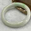 Type A Light Green with Spicy Green Patches Jade Jadeite Bangle 52.23g inner Dia 55.7mm 12.3 by 8.5mm (External Line) - Huangs Jadeite and Jewelry Pte Ltd
