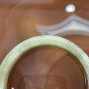 Type A Full Green Jade Jadeite Bangle 53.34g inner Dia 56.9mm 12.3 by 8.0mm (External Rough) - Huangs Jadeite and Jewelry Pte Ltd