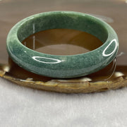 Type A Full Intense Green Jade Jadeite Bangle 54.24g inner Dia 56.8mm 13.7 by 7.8mm (Slight Internal Line) - Huangs Jadeite and Jewelry Pte Ltd