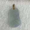 18K Rose Gold High Quality Type A High Icy Lavender Green Wu Shi Pai pendant 7.82g 35.6 by 23.4 by 3.7mm - Huangs Jadeite and Jewelry Pte Ltd