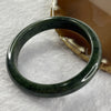 Type A Old Mine Green Jade Jadeite Bangle 43.52g inner Dia 59.8mm 12.0 by 7.7mm (Slight External Rough) - Huangs Jadeite and Jewelry Pte Ltd