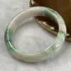 Type A Faint Lavender with Spicy Green and Yellow Patches Jade Jadeite Bangle 67.36g inner Dia 58.6mm 14.5 by 8.0mm (External Line) - Huangs Jadeite and Jewelry Pte Ltd