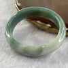 Type A Green Jade Jadeite Oval Bangle 48.81g inner Dia 53.3mm 14.2 by 7.7mm - Huangs Jadeite and Jewelry Pte Ltd