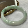 Type A Green Piao hua Jade Jadeite Bangle 55.23g inner Dia 58.0mm 12.0 by 8.0mm (Slight External Rough) - Huangs Jadeite and Jewelry Pte Ltd