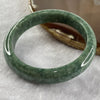 Type A Green Dou Qing Jade Jadeite Bangle 59.07g inner Dia 59.3mm 13.0 by 8.1mm (Slight External Rough) - Huangs Jadeite and Jewelry Pte Ltd