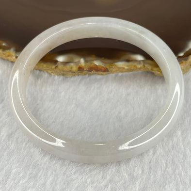 Type A Jelly Faint Greyish Lavender Jadeite Bangle 31.99g inner diameter 55.3mm 10.4 by 7.0mm (slight external rough) - Huangs Jadeite and Jewelry Pte Ltd