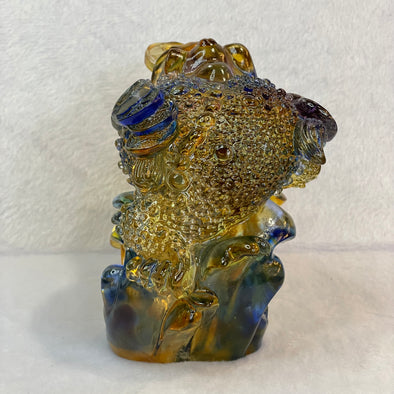 Liuli Crystal Chan Chu Display - 1207g 139.3 by 87.7 by 118.0mm - Huangs Jadeite and Jewelry Pte Ltd