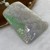 Grand Master Semi Icy Lavender and Apple Green Jade Jadeite Shan Shui Pendant - 42.05g 68.8 by 43.6 by 6.0 mm - Huangs Jadeite and Jewelry Pte Ltd