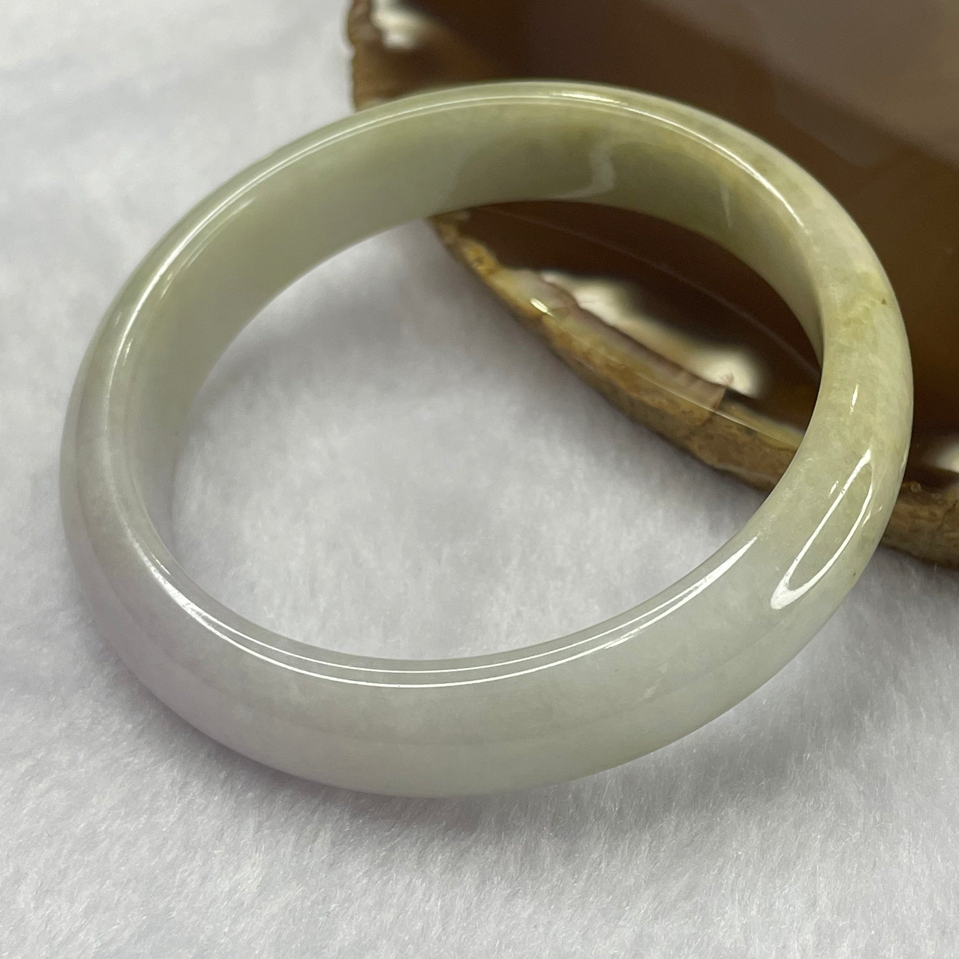 Type A Lavender, Green and Brown Jade Jadeite Bangle 39.38g inner Dia 52.3mm 11.6 by 6.7mm (Slight Internal Line) - Huangs Jadeite and Jewelry Pte Ltd