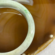 Type A Green with Spicy Green Patches Jade Jadeite Bangle 71.69g inner Dia 59.5mm 16.1 by 8.5mm - Huangs Jadeite and Jewelry Pte Ltd