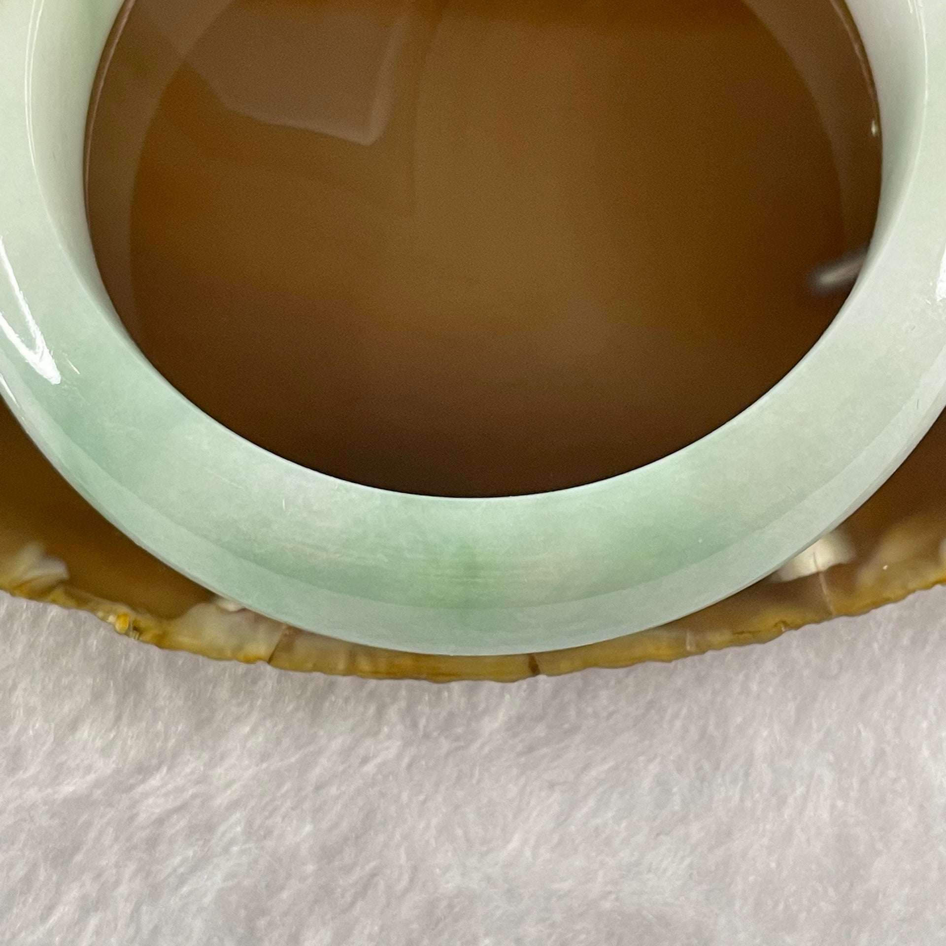 Type A Lavender, Green and Brown Jade Jadeite Bangle 70.25g inner Dia 54.0mm 15.9 by 8.8mm (Slight Internal Line) - Huangs Jadeite and Jewelry Pte Ltd