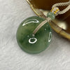 Type A Semi Icy Piao Hua Green Jade Jadeite Ping An Kou Pendant - 7.91g 23.6 by 23.6 by 5.6mm - Huangs Jadeite and Jewelry Pte Ltd