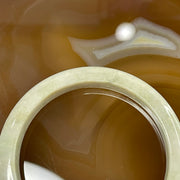Type A Green and Lavender Jade Jadeite Bangle 40.13g inner Dia 56.6mm 9.7 by 7.8mm (Slight External Rough) - Huangs Jadeite and Jewelry Pte Ltd