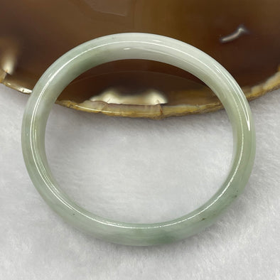 Type A Lavender and Green Jade Jadeite Oval Bangle 36.10g inner Dia 53.9mm 13.1 by 5.9mm (Slight Internal Line) - Huangs Jadeite and Jewelry Pte Ltd