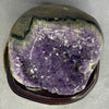 Natural Amethyst Cave Display with Wooden Stand 2,176.6g 146.2 by 153.8 by 165.0mm - Huangs Jadeite and Jewelry Pte Ltd