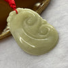Type A Yellow Jade Jadeite Ruyi Pendant - 13.36g 47.6 by 31.0 by 4.5mm - Huangs Jadeite and Jewelry Pte Ltd
