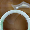 Type A Two Tone Green Jade Jadeite Bangle 35.09g inner Dia 55.5mm 9.3 by 6.9mm - Huangs Jadeite and Jewelry Pte Ltd