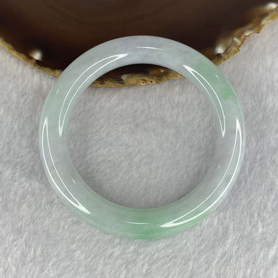 Type A Green Lavender Jadeite Bangle (Close to Perfect) 76.58g Inner Dia 58.8mm 11.4 by 11.7mm - Huangs Jadeite and Jewelry Pte Ltd