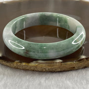 Type A Green, Lavender and Brown Jade Jadeite Bangle 53.47g inner Dia 55.2mm 12.7 by 8.1mm (External Rough) - Huangs Jadeite and Jewelry Pte Ltd