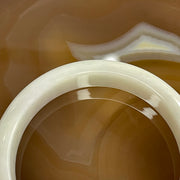 Type A Light Green Jade Jadeite Bangle 57.19g inner Dia 58.1mm 13.3 by 7.7mm (Slight External Line) - Huangs Jadeite and Jewelry Pte Ltd