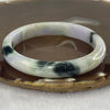Type A Lavender and Green with Moss Green Piao Hua Jade Jadeite Oval Bangle 36.82g inner Dia 56.5mm 10.4 by 7.1mm (Slight External Rough) - Huangs Jadeite and Jewelry Pte Ltd