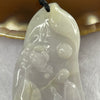 Type A Lavender and Yellow Jade Jadeite Gui Ren Pendant - 23.79g 60.4 by 30.3 by 6.8mm - Huangs Jadeite and Jewelry Pte Ltd
