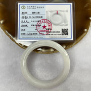 Type A Light Green and Lavender Jade Jadeite Bangle 62.74g inner Dia 57.9mm 12.7 by 8.7mm (Internal Lines) - Huangs Jadeite and Jewelry Pte Ltd