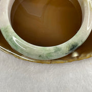 Type A Lavender and Green Piao Hua with Yellow Patches Jade Jadeite Bangle 57.32g inner Dia 57.3mm 12.9 by 8.6mm (External Rough) - Huangs Jadeite and Jewelry Pte Ltd