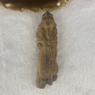 Wooden Wealth Pixiu each about 33.3g 89.3 by 25.6 by 23.9mm - Huangs Jadeite and Jewelry Pte Ltd