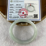Type A Light Green Jade Jadeite Oval Bangle 50.49g inner Dia 54.6mm 14.0 by 7.5mm - Huangs Jadeite and Jewelry Pte Ltd
