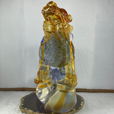 Luili Crystal pixiu on ruyi 3,093.1g  200.0 by 82.4 by 230.0mm - Huangs Jadeite and Jewelry Pte Ltd