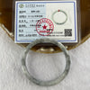 Type A Grey Wuji Jade Jadeite Round Bangle 22.03g inner Dia 55.4mm 7.2 by 5.8mm (Internal Lines) - Huangs Jadeite and Jewelry Pte Ltd