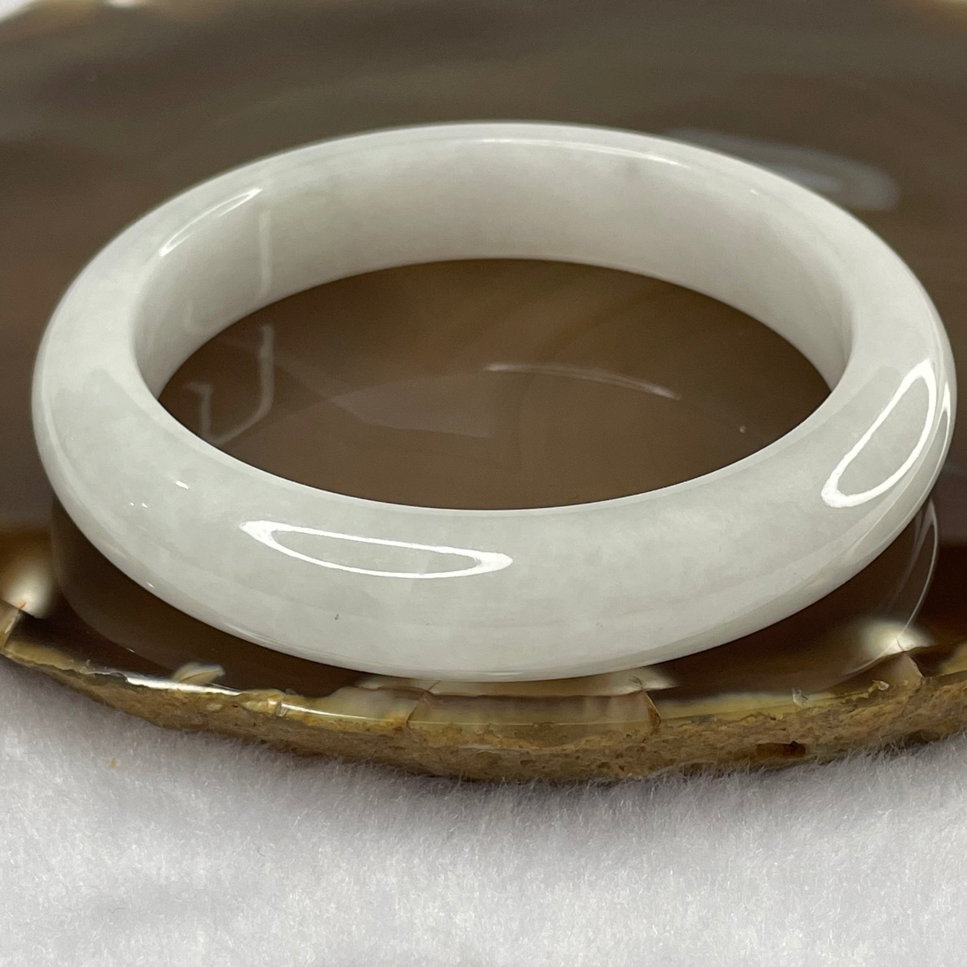 Type A Light Green and Lavender Jade Jadeite Bangle 62.74g inner Dia 57.9mm 12.7 by 8.7mm (Internal Lines) - Huangs Jadeite and Jewelry Pte Ltd