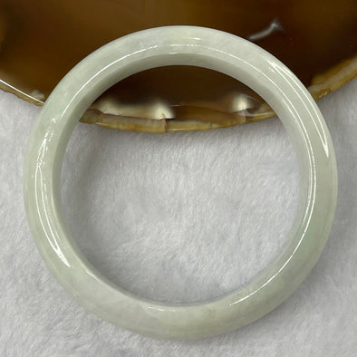 Type A Faint Green Jade Jadeite Bangle 61.94g Inner diameter: 58.6mm Thickness: 13.8 by 8.0mm - Huangs Jadeite and Jewelry Pte Ltd
