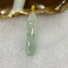 18k yellow gold Type A ICY Piao Hua Jadeite Deer Pendant Signifies Road to Success 3.94g 41.8 by 8.2 by 5.9mm - Huangs Jadeite and Jewelry Pte Ltd