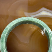 Type A Full Intense Green Jade Jadeite Bangle 54.24g inner Dia 56.8mm 13.7 by 7.8mm (Slight Internal Line) - Huangs Jadeite and Jewelry Pte Ltd