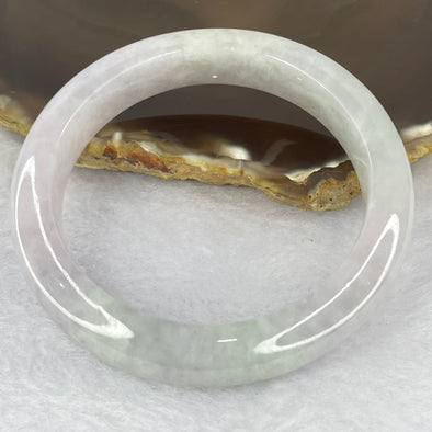 Type A semi icy lavender green yellow Jadeite bangle 52.63g inner diameter 54.6mm by 11.3 by 9.0mm (slight internal lines) - Huangs Jadeite and Jewelry Pte Ltd