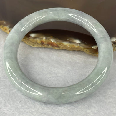 Type A lavender green jadeite bangle 48.64g inner diameter 53.6mm by 9.8 by 9.8mm (very slight external rough) - Huangs Jadeite and Jewelry Pte Ltd