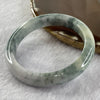 Type A Green Piao Hua Jade Jadeite Bangle 45.94g inner Dia 56.0mm 11.0 by 7.9mm - Huangs Jadeite and Jewelry Pte Ltd