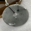 Type A Semi Icy Grey Wu Ji Jade Jadeite Ping An Kou Pendant - 35.68g 52.9 by 52.9 by 6.0 mm - Huangs Jadeite and Jewelry Pte Ltd