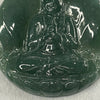 Type A Semi Icy Blueish Green Jade Jadeite Buddha Pendant - 29.54g 53.8 by 52.5 by 5.4 mm - Huangs Jadeite and Jewelry Pte Ltd