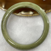 Type A Full Green Jade Jadeite Bangle 53.34g inner Dia 56.9mm 12.3 by 8.0mm (External Rough) - Huangs Jadeite and Jewelry Pte Ltd