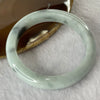 Type A Green with Grey Piao Hua Jade Jadeite Bangle 55.38g inner Dia 56.4mm 12.0 by 8.4mm - Huangs Jadeite and Jewelry Pte Ltd