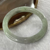 Type A Semi Icy Green and Grey Jade Jadeite Bangle 42.65g inner Dia 55.6mm 9.5 by 8.2mm (Slight External Rough) - Huangs Jadeite and Jewelry Pte Ltd