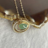 Type A Icy Jelly Green in 925 Silver Necklace 2.77g Stone 8.4 by 6.9 by 2.0mm - Huangs Jadeite and Jewelry Pte Ltd