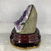 Natural Amethyst Cave Display with Wooden Stand 2,176.6g 146.2 by 153.8 by 165.0mm - Huangs Jadeite and Jewelry Pte Ltd