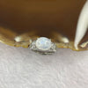 Rainbow Moonstone 8.0 by 10.0 by 5.0mm (estimated) in 925 Silver Ring 3.07g - Huangs Jadeite and Jewelry Pte Ltd