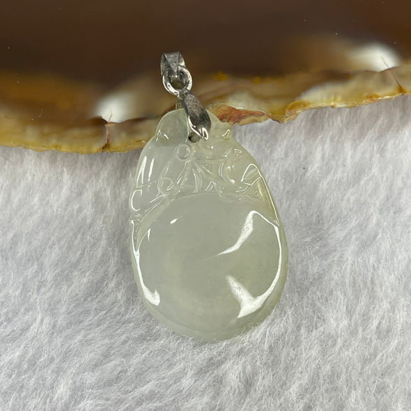 ICY Type A Faint Green with Yellow Rat and Ruyi 3.33g 28.6 by 18.1 by 3.5mm - Huangs Jadeite and Jewelry Pte Ltd